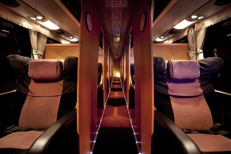 High-end luxurious bus in Japan